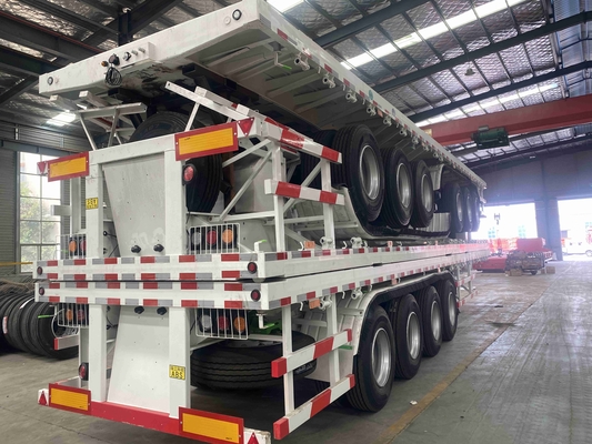 CIMC 40 تن 60t 2/3 محور 20FT 40FT کانتینر شاسی استفاده شده تخت تخت گوزنکل اسکلتون کامیون تخت خودروی