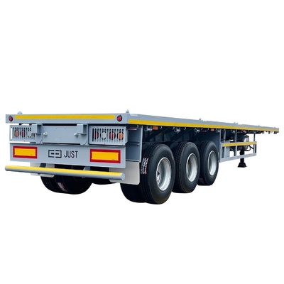 CIMC 50T 12500*2500*1530mm 12r22.5 تابلو بهار تعلیق کم تخت تخت قاب نیمه تریلر برای آفریقای جنوبی خاورمیانه