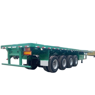 CIMC کاملا جدید 4 محور ظرفیت 100t 40FT بهار تعلیق نیمه تریلر تخت تخت برای فروش