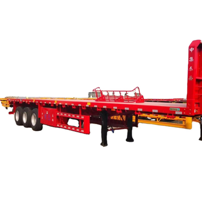 CIMC 3 محور 12400 * 2610 * 1550mm طراحی سفارشی برای کویل چوب و کانتینر فولاد حمل و نقل ستون جانبی نیمه تریلر تخت تخت