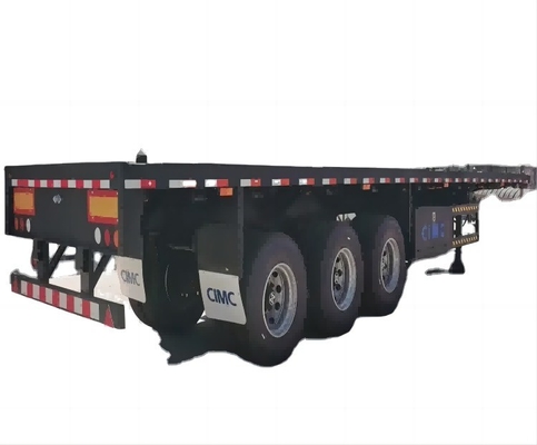 CIMC از ظرفیت بارگذاری سنگین 40 60 80 100 تن استفاده می کند 3 محور 4 محور 40ft 45ft کانتینر فلت بست نیمه تریلر به آفریقا