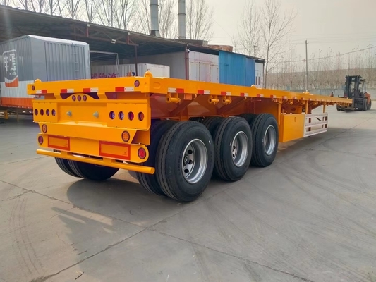 CIMC جدید 3 محور اسکلوت نیمه تریلر فولادی کانتینر کامیون با سیستم ترمز Wabco
