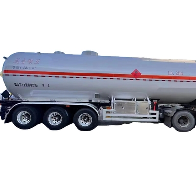 CIMC 3 / 4 محور گاز طبیعی نیتروژن مایع Lpg تانکر کامیون و نیمه تریلر پروپان حمل و نقل جاده تانکر