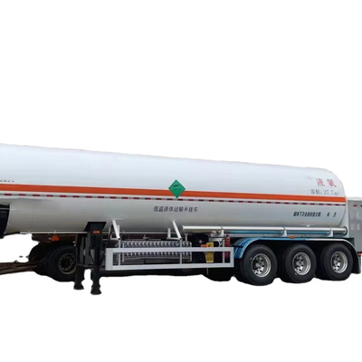 CIMC آهن و یا آلومینیوم آلیاژ گاز طبیعی مایع کریوجنیک نیتروژن اکسیژن 26.5 27.7 cbms یا سفارشی اندازه نیمه تریلر تانکر