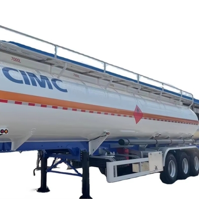 CIMC 3 محور 8000L/5500L/7000L/7500L بنزین و دیزل 4 قسمت طراحی 28 KL فولاد سوخت مخزن هیدرولیک تریلر