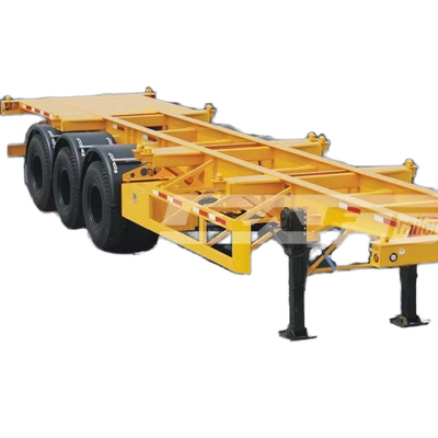 CIMC 2/3 محور 12 واحد لاستیک 12400*2480*1560mm تعلیق مکانیکی 60T بار مفید اسکلت نیمه تریلر