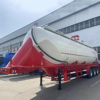 CIMC استیل آلیاژ کربن کم کشش بالا 40cbms 3- محور W شکل Bulker حامل سیمان نیمه تریلر