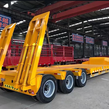 CIMC 3AXLES کم تخت نیمه تریلر برای حمل و نقل