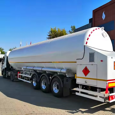 13150*2500*4100mm 1 کمپارتمان 45CBM 60000 لیتر مخزن حمل و نقل LNG نیمه تریلر