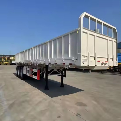 40FT 3 محور بار مفید 45T تعلیق مکانیکی سنگین 13pc برگ بهار دیوار طرف نیمه کامیون تریلر