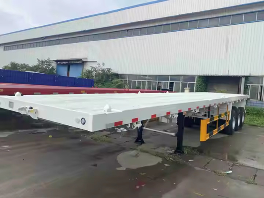 CIMC 40/45ft فولاد 4Axle بیش از حد کانتینری بار کشش قابل گسترش تراکت های تخت