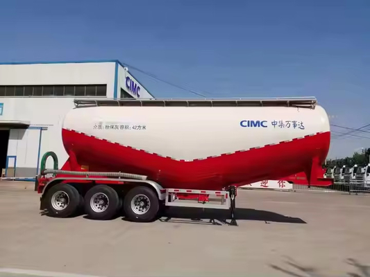 CIMC 3 محور 35cbms ژنراتور دیزل مخلوط خشک سنگ شکن بن پودر مخزن باربری نیمه تریلر