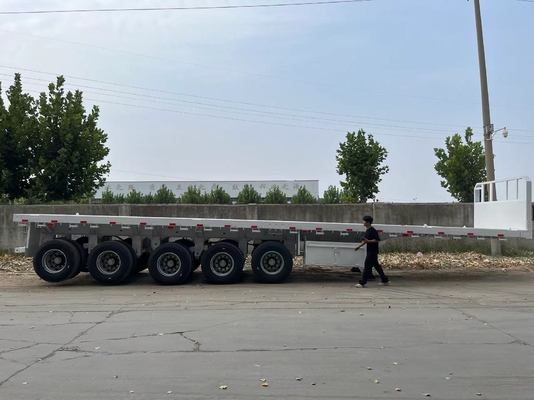 نیمه تریلر تخت تخت تخت سنگین چند محور برای حمل و نقل پایدار و کارآمد بارهای بیش از حد