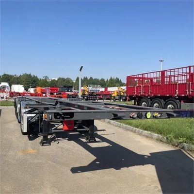 تریلر نیمه کامیون اسکلتی شاسی حمل و نقل کانتینر 40 فوتی با 4 محور فولاد Q345B