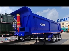 CIMC 3-Axle عقب Flip نیمه تریلر طرفی کنده کننده کامپران